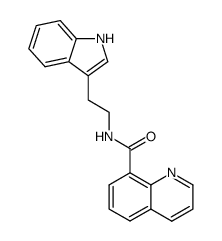 3-[β-(quinolin-8'-ylcarbonylamino)ethyl]indole结构式