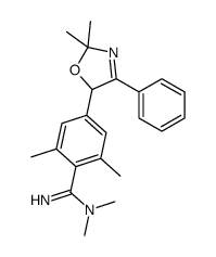 4-(2,2-dimethyl-4-phenyl-5H-1,3-oxazol-5-yl)-N,N,2,6-tetramethylbenzenecarboximidamide结构式