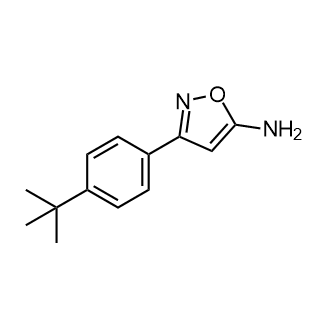 3-(4-(Tert-butyl)phenyl)isoxazol-5-amine structure