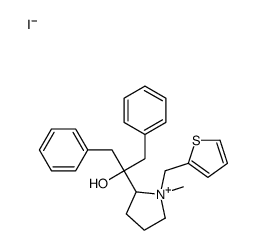 2-(1-Hydroxy-2-phenyl-1-benzylethyl)-1-methyl-1-(2-thienylmethyl)pyrro lidinium iodide picture