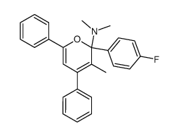 2-Dimethylamino-2-(4-fluor-phenyl)-3-methyl-4,6-diphenyl-2H-pyran结构式