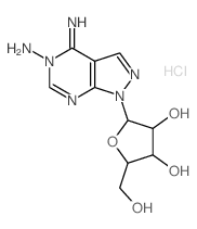 2-(4-amino-5-imino-2,4,8,9-tetrazabicyclo[4.3.0]nona-2,7,10-trien-9-yl)-5-(hydroxymethyl)oxolane-3,4-diol Structure