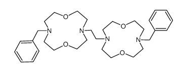 7,7'-bis-benzyl-1,1'-ethylenebis(1,7-diaza-4,10-dioxacyclododecane)结构式