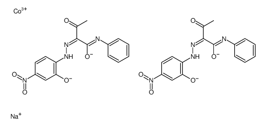 sodium bis[2-[(2-hydroxy-4-nitrophenyl)azo]-3-oxo-N-phenylbutyramidato(2-)]cobaltate(1-)结构式
