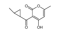 2H-Pyran-2-one,4-hydroxy-6-methyl-3-[[(1R,2R)-2-methylcyclopropyl]carbonyl]-,rel-(9CI) Structure