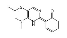 6-[6-(dimethylamino)-5-ethylsulfanyl-1H-pyrimidin-2-ylidene]cyclohexa-2,4-dien-1-one Structure