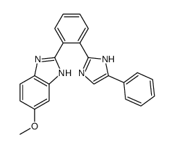 6-methoxy-2-[2-(5-phenyl-1H-imidazol-2-yl)phenyl]-1H-benzimidazole结构式
