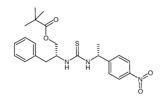 N-[(2R)-3-phenyl-1-pivaloyloxy-2-propyl]-N'-[(R)-α-methyl-4-nitrobenzyl]thiourea Structure