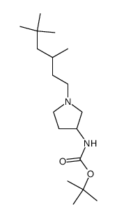[1-(3,5,5-trimethylhexyl)pyrrolidin-3-yl]carbamic acid tert-butyl ester结构式