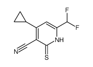 4-CYCLOPROPYL-6-DIFLUOROMETHYL-2-MERCAPTO-NICOTINONITRILE结构式