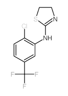 2-Thiazolamine,N-[2-chloro-5-(trifluoromethyl)phenyl]-4,5-dihydro-结构式