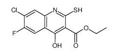 ethyl 7-chloro-6-fluoro-4-hydroxy-2-mercaptoquinoline-3-carboxylate Structure