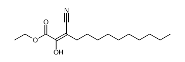 ethyl 3-cyano-2-hydroxytridec-2-enoate结构式