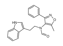 N-[2-(1H-indol-3-yl)ethyl]-N-(5-methyl-3-phenyl-1,2-oxazol-4-yl)formamide结构式