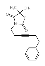 5,5-dimethyl-3-(6-phenylhex-3-ynyl)thiazolidine-2,4-dione Structure