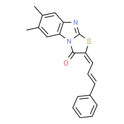 Thiazolo[3,2-a]benzimidazol-3(2H)-one, 6,7-dimethyl-2-(3-phenyl-2-prop enylidene)-结构式
