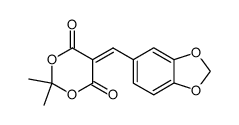 5-(benzo[1,3]dioxol-5-ylmethylene)-2,2-dimethyl-[1,3]dioxane-4,6-dione Structure