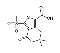 4,5,6,7-四氢-6,6-二甲基-3-(甲基磺酰基)-4-氧代-苯并[c]噻吩-1-羧酸结构式