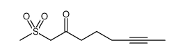 6-Octyn-2-one, 1-(methylsulfonyl) Structure