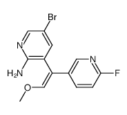 5-bromo-3-[1-(6-fluoro-pyridin-3-yl)-2-methoxy-vinyl]-pyridin-2-ylamine结构式