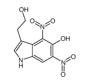 3-(2-hydroxyethyl)-4,6-dinitro-1H-indol-5-ol Structure