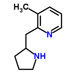 3-Methyl-2-(2-pyrrolidinylmethyl)pyridine结构式