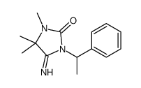5-imino-3,4,4-trimethyl-1-(1-phenylethyl)imidazolidin-2-one结构式