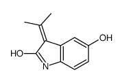 5-hydroxy-3-propan-2-ylidene-1H-indol-2-one结构式