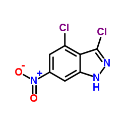 3,4-Dichloro-6-nitro-1H-indazole结构式