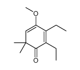 2,3-diethyl-4-methoxy-6,6-dimethylcyclohexa-2,4-dien-1-one结构式