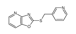 2-(pyridin-3-ylmethylsulfanyl)-[1,3]oxazolo[4,5-b]pyridine Structure