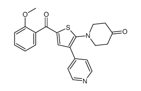 1-[5-(2-methoxybenzoyl)-3-pyridin-4-ylthiophen-2-yl]piperidin-4-one Structure