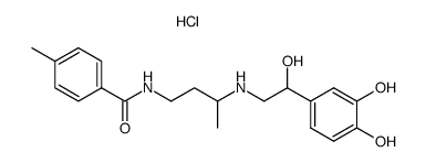 N-{3-[2-(3,4-Dihydroxy-phenyl)-2-hydroxy-ethylamino]-butyl}-4-methyl-benzamide; hydrochloride结构式