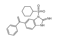 1-cyclohexylsulfonyl-6-(1-phenylethenyl)benzimidazol-2-amine Structure
