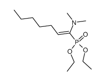 (E)-1-(Diethoxyphosphoryl)-N,N-dimethyl-1-hepten-1-amin Structure