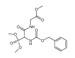 N-<2-Benzyloxycarbonylamino-2-(dimethoxyphosphinyl)-acetyl>-glycine methyl ester Structure