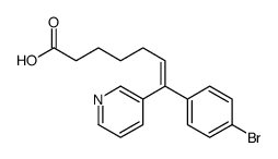 7-(4-bromophenyl)-7-pyridin-3-ylhept-6-enoic acid结构式