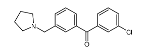 3-CHLORO-3'-PYRROLIDINOMETHYL BENZOPHENONE structure