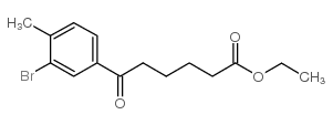 ethyl 6-(3-bromo-4-methylphenyl)-6-oxohexanoate structure