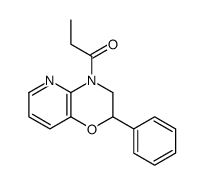 1-(2-phenyl-2,3-dihydropyrido[3,2-b][1,4]oxazin-4-yl)propan-1-one结构式