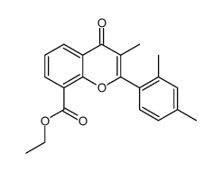 ethyl 2',3,4'-trimethylflavone-8-carboxylate结构式