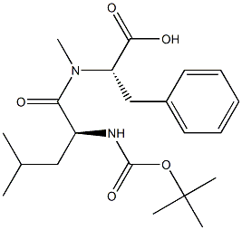 methyl (tert-butoxycarbonyl)-L-leucyl-L-phenylalaninate结构式