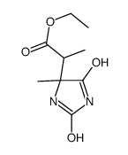 ethyl 2-(4-methyl-2,5-dioxoimidazolidin-4-yl)propanoate结构式