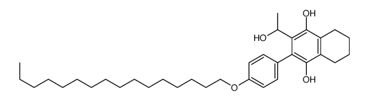 1,4-NAPHTHALENEDIOL, 2-[4-(HEXADECYLOXY)PHENYL]-5,6,7,8-TETRAHYDRO-3-(1-HYDROXYETHYL)- picture