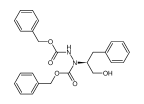 (S)-dibenzyl 1-(1-hydroxy-3-phenylpropan-2-yl)-hydrazine-1,2-dicarboxylate结构式