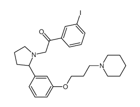 1-(3-Iodo-phenyl)-2-{2-[3-(3-piperidin-1-yl-propoxy)-phenyl]-pyrrolidin-1-yl}-ethanone Structure