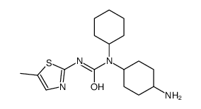 1-(4-aminocyclohexyl)-1-cyclohexyl-3-(5-methyl-1,3-thiazol-2-yl)urea结构式