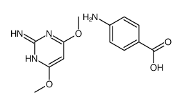 4-aminobenzoic acid,4,6-dimethoxypyrimidin-2-amine Structure