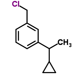 1-(Chloromethyl)-3-(1-cyclopropylethyl)benzene Structure