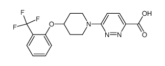 6-{4-[2-(trifluoromethyl)phenoxy]piperidin-1-yl}pyridazine-3-carboxylic acid结构式